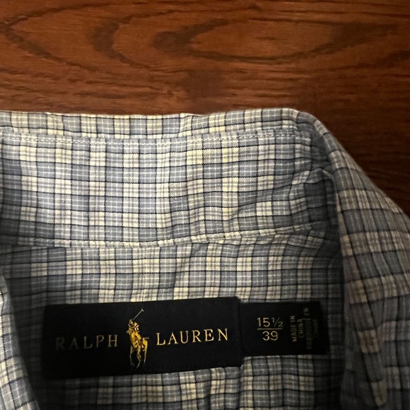 Polo by Ralph Lauren Men's Blue Checkered Shirt Size 15.5/39 - Picture 6 of 8